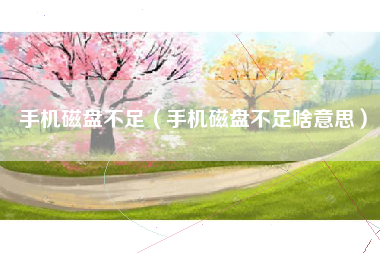 手机磁盘不足(手机磁盘不足啥意思)